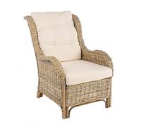 Poltrona Relax con Cuscini Sabine in Fibre Naturali