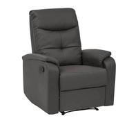 Poltrona Relax in Fibra sintetica cm 76,5x89/159x100/83,5 h Grigio DecHome