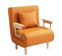 Poltrona Relax Reclinabile Convertibile, Divano Letto Trasformabile 3 In 1, Con Schienale Regolabile In 6 Posizioni E Braccioli, Gambe Nascoste, Copertura Smontabile(Orange,190 * 80 * 28cm)