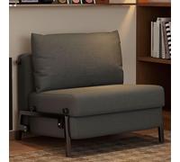 Poltrona Relax Reclinabile Convertibile Poltrona Letto Tessuto Di Velluto A Coste Imbottitura in Spugna E Cotone per Bambole Schienale Regolabile per Casa E Ufficio(Gray)