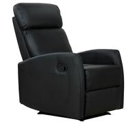 Poltrona Relax Reclinabile Ergonomica In Pelle Pu Nera