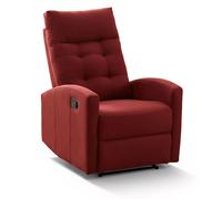 POLTRONA RELAX RECLINABILE MANUALE CON POGGIAPIEDI IN TESSUTO IMBOTTITA SOLENA