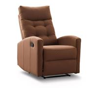POLTRONA RELAX RECLINABILE MANUALE CON POGGIAPIEDI IN TESSUTO IMBOTTITA SOLENA