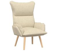 Poltrona Rilassante vitaXL in Tessuto Crema