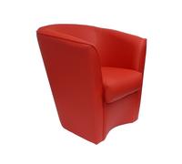 Poltrona Rossa in ecopelle per casa ufficio - Valentina