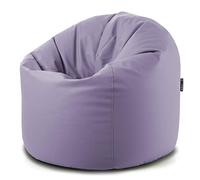 Poltrona Sacco Pouf | grande XXL per interni |95x130cm idrorepellente | Con rivestimento finta pelle lavabile | interno riempito con perle EPS da 380 litri -LILLA-