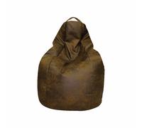 POLTRONA SACCO POUF PUF POUFF PUFF IN TESSUTO ANTIMACCHIA VINTAGE CUOIO
