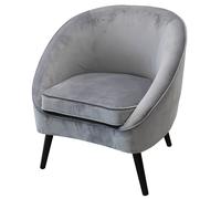 Poltrona salotto design moderno, grigio chiaro, Sibilla
