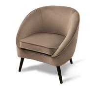 Poltrona salotto design moderno, tortora, Sibilla