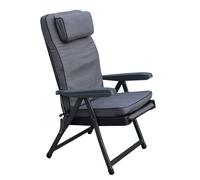 Poltrona sdraio con cuscino relax schienale reclinabile e carrello poggiapiedi Paradise