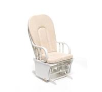 Poltrona sedia a dondolo oscillante mod. douglas colore avorio da salone relax
