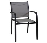Sedia da giardino impilabile Sullivan alluminio antracite 61x56 cm H 43/60/84 cm Antracite