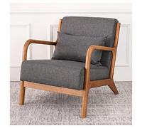 Poltrona, sedia moderna, per camera da letto, sedia in legno con cuscino imbottito schienale in tessuto per sala da pranzo singole sedie da lettura per balcone studio sala da caffè