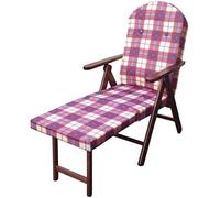 POLTRONA SEDIA RELAX POGGIAPIEDI IN LEGNO FAGGIO CUSCINO IMBOTTITA RECLINABILE