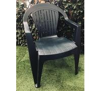 Poltrona Sedia Resina Verde Esterno Giardino Impilabile Set 4 Pz Violetta MD PAS