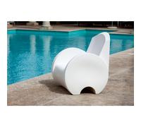 Poltrona seduta in polietilene SUNSET Dimensioni 77x82x h 96 cm Per arredare al meglio uno spazio in giardino o a bordo piscina uso interno esterno bianco bianco