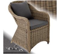 Poltrona Seduta Sedia Giardino Alluminio Polyrattan Cuscini Arredamento Esterno