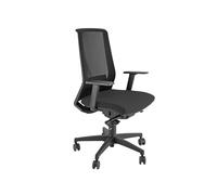 Poltrona semidirezionale Light - con ruote e braccioli - nero - Unisit