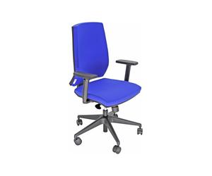 Poltrona semidirezionale LR1SE - con ruote e braccioli - ignifuga - blu - Unisit