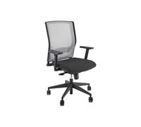 Unisit, Poltrona semidirezionale X2, con braccioli regolabili, nero/grigio - nero X2/BRF/EN/G