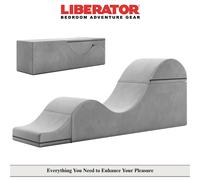 Poltrona Sessuale con Morbidi Cuscini Velluto Grigio Liberator Aria Flip Chaise