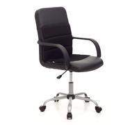 POLTRONA SOFT Nera rivestimento in similpelle e tessuto a rete 59x45xH103