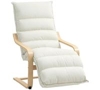 Poltrona Stile Scandinavo in Velluto 67x114x105 cm Crema DecHome