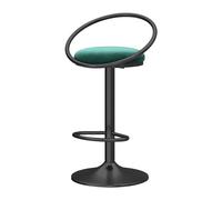 Poltrona Swivolare Velvet, Barra Sposta Anticipo per Stufe Altezza Contadina con Cerniera di Spalla e Piede, Poltronine da Ristorante ad Ufficio, Accanto al Divano, 1 Pezzo (Grigio Nero)