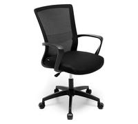 Poltrona Ufficio Lotus Nera Ergonomica con Rete