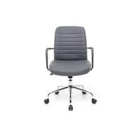 Poltrona ufficio Operativa braccioli simipelle mod. Urban colore grigio M0223-03