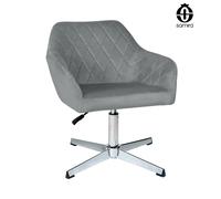 Poltrona ufficio regolabile in altezza in velluto, poltrona girevole mod. Louise
