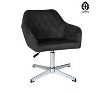 Poltrona ufficio regolabile in altezza in velluto, poltrona girevole mod. Louise