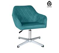 Poltrona ufficio regolabile in altezza in velluto, poltrona girevole mod. Louise