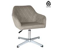 Poltrona ufficio regolabile in altezza in velluto, poltrona girevole mod. Louise