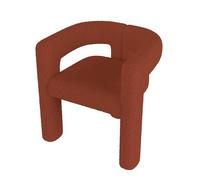 Poltrona versatile con imbottitura in pelo, con accento moderno, rivestimento bouclé facile da pulire, seduta imbottita e struttura stabile; come sedia da pranzo, posto lettura, sedia da ufficio
