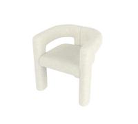 Poltrona versatile con imbottitura in pelo, con accento moderno, rivestimento bouclé facile da pulire, seduta imbottita e struttura stabile; come sedia da pranzo, posto lettura, sedia da ufficio