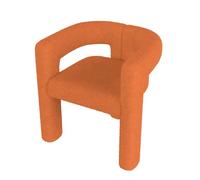 Poltrona versatile con imbottitura in pelo, con accento moderno, rivestimento bouclé facile da pulire, seduta imbottita e struttura stabile; come sedia da pranzo, posto lettura, sedia da ufficio