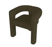 Poltrona versatile con imbottitura in pelo, con accento moderno, rivestimento bouclé facile da pulire, seduta imbottita e struttura stabile; come sedia da pranzo, posto lettura, sedia da ufficio