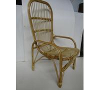 POLTRONA VIMINI RATTAN SCHIENALE ALTO CM 110 IN CANNE MANAO