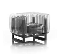 poltrona Yomi eko struttura in legno nero, dimensioni 76x83xH69 cm peso 12,7 kg, seduta gonfiabile in TPU colore nero nero