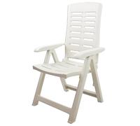 POLTRONA SDRAIO SEDIA PIEGHEVOLE YUMA POLIPROPILENE BIANCA X GIARDINO PISCINA