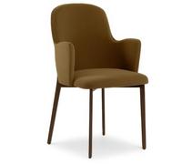 Poltroncina Imbottita, forme morbide tessuto easy-clean, SOPHIA Dimensioni 53,5x62,5x h 80 cm colore colore Marrone marrone