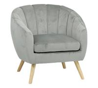 Poltroncina o Divano PILAR In Velluto Con Piedini In Legno