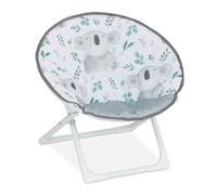 Relaxdays Faltbarer für Kinder Moonchair Koala-Sedia Pieghevole per Bambini, 47 x 50 x 48 cm, per Interni ed Esterni, Multicolore, 10% plastica 50% Poliestere 40% Ferro