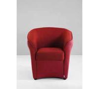 Poltroncina VALENTINA in ecopelle e seduta in tessuto BORDEAUX