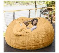 Poltrone a sacco extra large per adulti, poltrone a sacco da 5 piedi senza imbottitura inclusa, morbide e comode, poltrone per il tempo libero adatte per camera da letto e dormitorio con bal