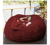 Poltrone a sacco extra large per adulti, poltrone a sacco da 5 piedi senza imbottitura inclusa, morbide e comode, poltrone per il tempo libero adatte per camera da letto e dormitorio con bal