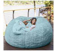 Poltrone a sacco extra large per adulti, poltrone a sacco da 5 piedi senza imbottitura inclusa, morbide e comode, poltrone per il tempo libero adatte per camera da letto e dormitorio con bal