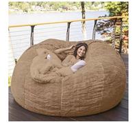 Poltrone a sacco extra large per adulti, poltrone a sacco da 5 piedi senza imbottitura inclusa, morbide e comode, poltrone per il tempo libero adatte per camera da letto e dormitorio con bal