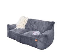 Poltrone a sacco grandi in velluto a coste adatte for adulti, poltrona a sacco oversize, divano pigro con braccioli, divano a due posti imbottito in schiuma, comodo da usare sul pavimento(V3.0 with BT